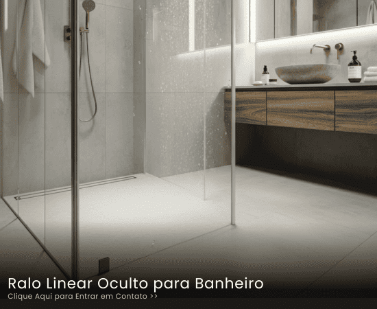 Ralo Linear Oculto para Banheiro